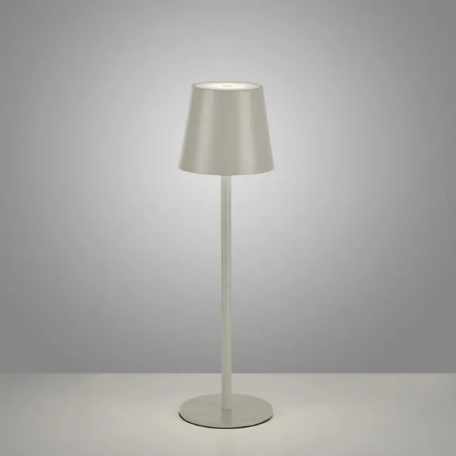Akku Tischleuchte , beige/greige Indoor, Outdoor, Camping