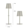 Akku Tischleuchten 2er Set, beige (greige) Indoor, Outdoor, Camping