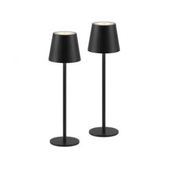 Akku Tischleuchten 2er Set, schwarz, Indoor, Outdoor, Camping