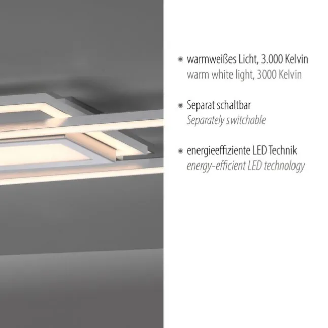 Deckenleuchte, LED, Wohnzimmer, stahl, modern,