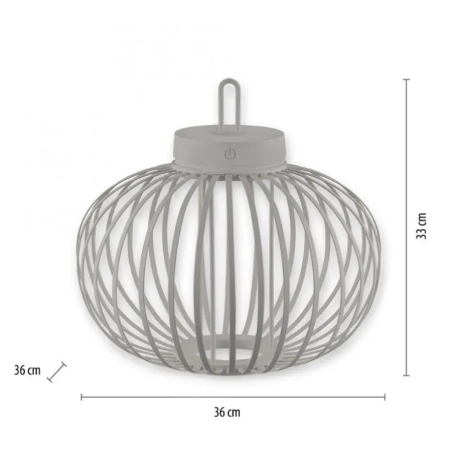 JUST LIGHT Akku Leuchte Gabbia Tisch oder Pendelleuchte, weiß