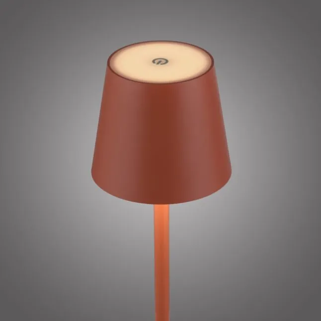 JUST LIGHT AKKU Tischleuchten-Set BURIA, 2er, orange