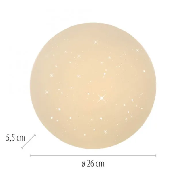 JUST LIGHT LED Deckenleuchte URANUS, weiss, Sternenhimmeloptik