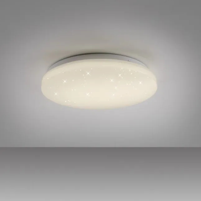 JUST LIGHT LED Deckenleuchte URANUS, weiss, Sternenhimmeloptik