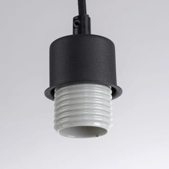JUST LIGHT LED Pendelleuchte schwarz GERDA SOFIE Holzoptik 2-flammig