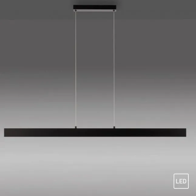 JUST LIGHT LED Pendelleuchte DRITTO, schwarz,linear
