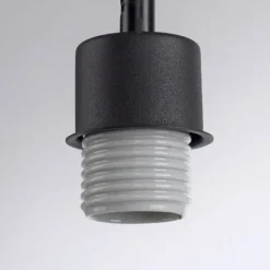 JUST LIGHT LED Tischleuchte Echtholz GERDA TRIBU 1-flammig Stoffschirm