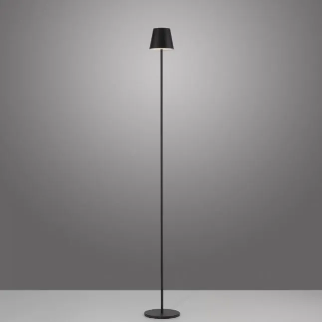 LED Akkuleuchte schwarz Steh- und Tischleuchte Touchdimmer IP54 Außenbereich