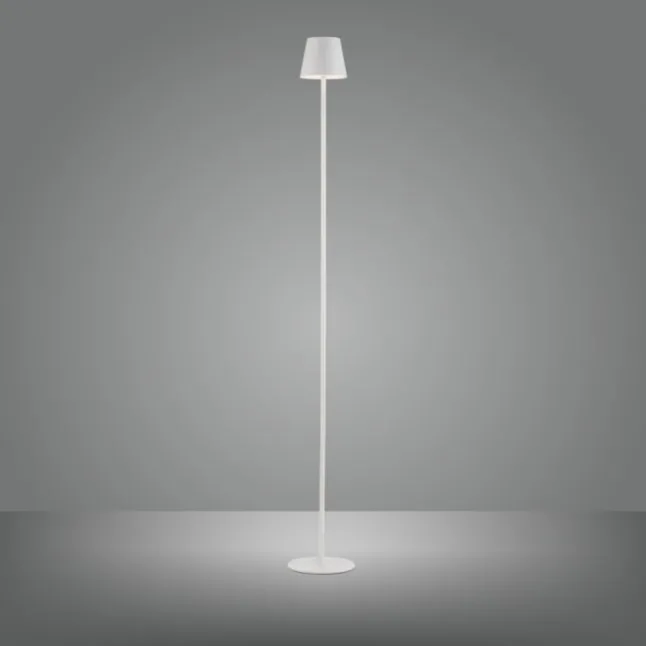 LED Akkuleuchte weiß Steh- und Tischleuchte Touchdimmer IP54 Außenbereich