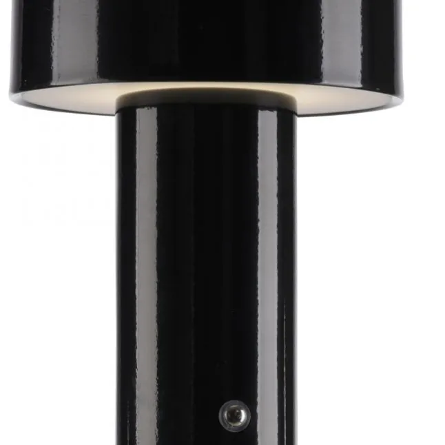 LED Akku Tischleuchte schwarz Pilzform dimmbar per Touch USB