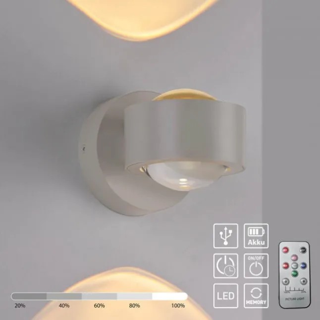 LED Akku Wandleuchte AKKU-CHIA, Sandbrise
