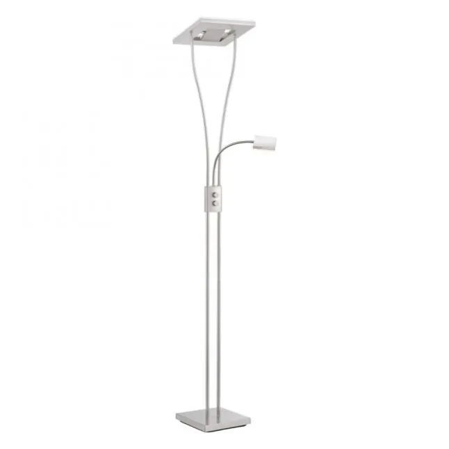 LED-Deckenfluter, Lesearm, warmweiß, Fluter dimmbar, getrennt schaltbar