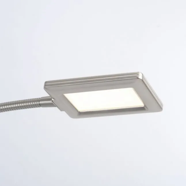 LED Deckenfluter mit Lesearm, modern, dimmbar, Drehdimmer, warmweißes Licht