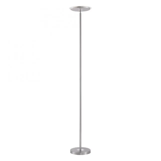 LED-Deckenfluter, stahlfarben, modern, dimmbar. Stehlampe