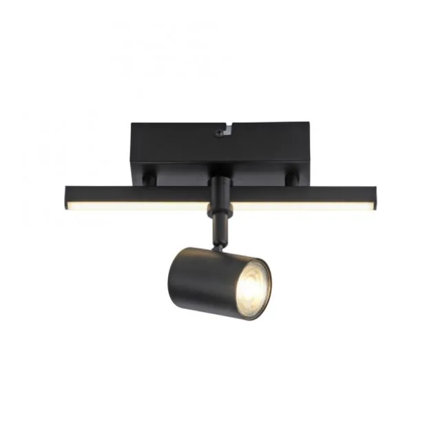 LED Deckenlampe 1 flammig mit LED Board schwarz drehbar Memoryfunktion