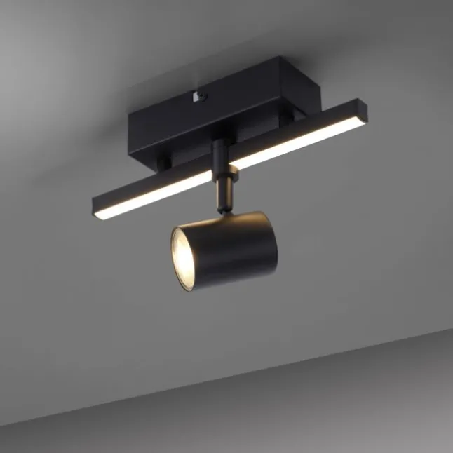 LED Deckenlampe 1 flammig mit LED Board schwarz drehbar Memoryfunktion