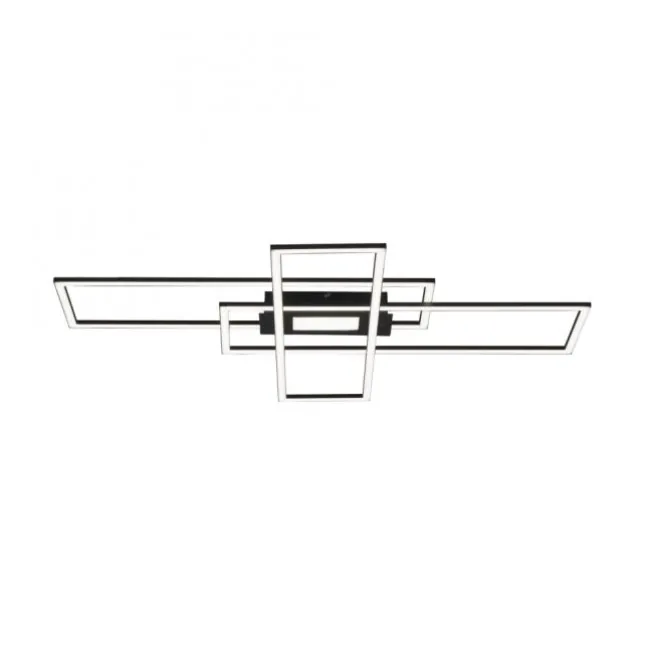 LED Deckenlampe schwarz 99x29cm rechteckig dimmbar Downlight+Sidelight