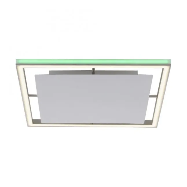 LED-Deckenleuchte, alufarben, Fernbedienung, RGB, CCT, Memory