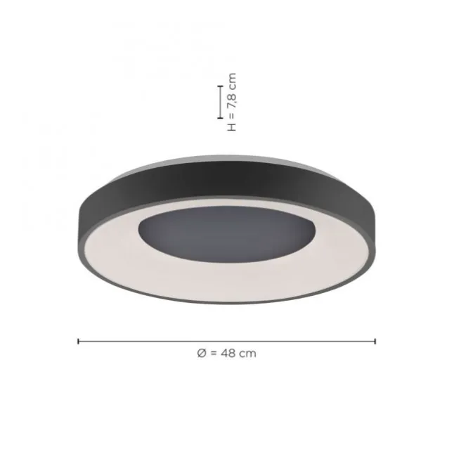 LED Deckenleuchte 50cm, dimmbar, Serienschaltung, CCT, blendfrei