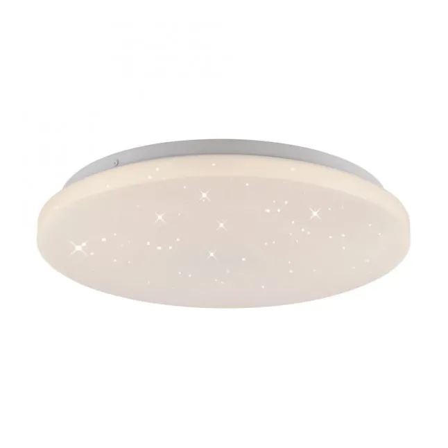 LED Deckenleuchte D=34cm weiß Sternenhimmel zeitloses Design warmweiß