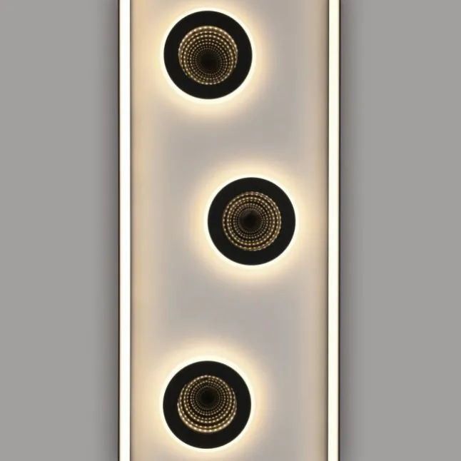 LED Deckenleuchte dimmbar schwarz Fernbedienung CCT Tunneleffekt