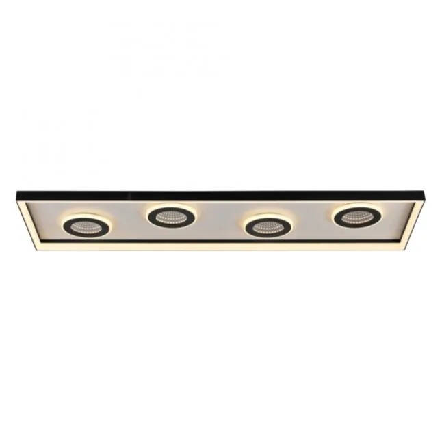 LED Deckenleuchte dimmbar schwarz Fernbedienung CCT Tunneleffekt