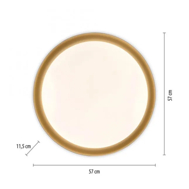 LED Deckenleuchte D=57 schwarz gold dimmbar per Fernbedienung CCT