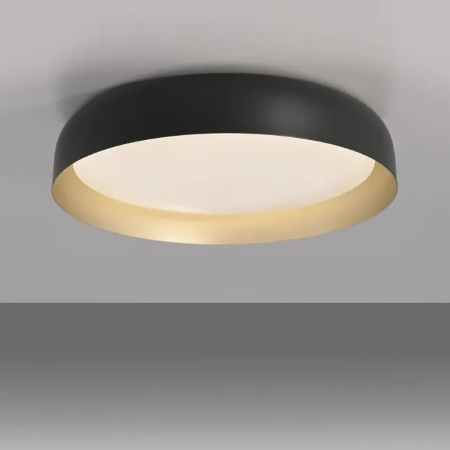 LED Deckenleuchte D=57 schwarz gold dimmbar per Fernbedienung CCT