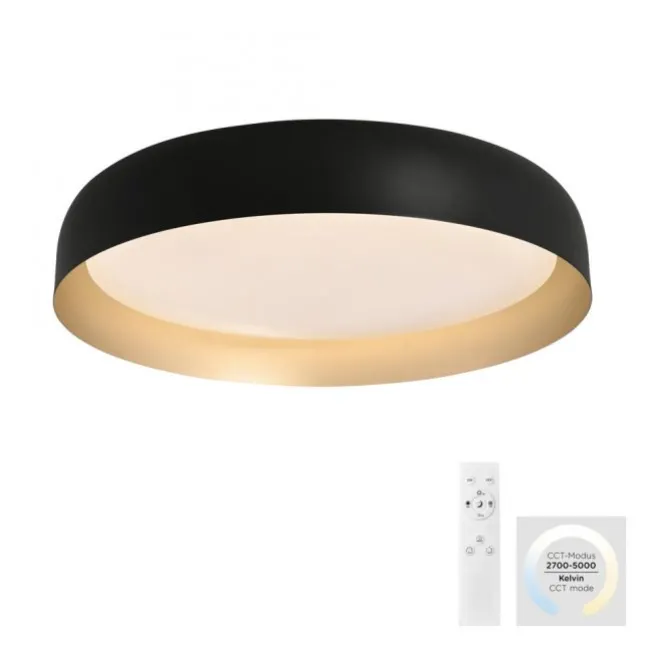 LED Deckenleuchte D=57 schwarz gold dimmbar per Fernbedienung CCT