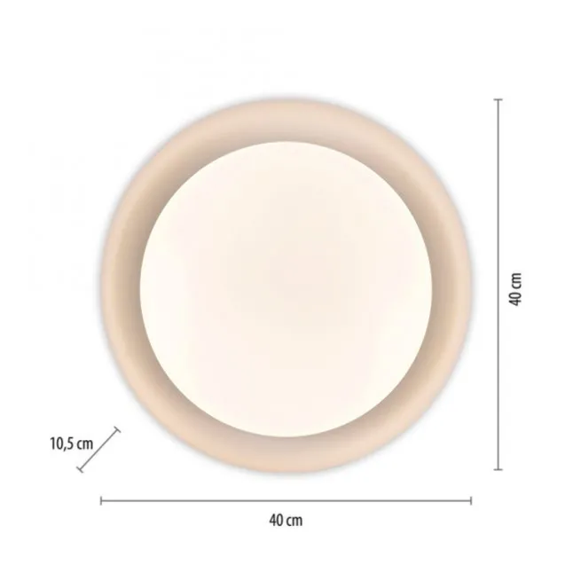 LED Deckenleuchte D=40 weiß dimmbar per Fernbedienung CCT