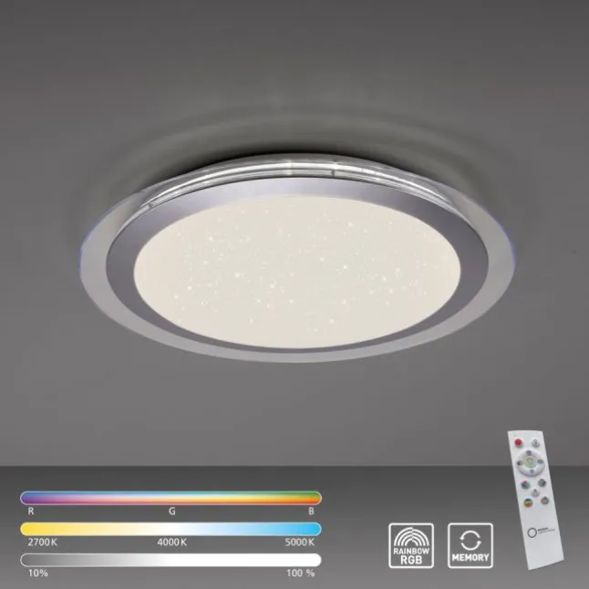 LED Deckenleuchte flach 45x45cm rund weiß dimmbar Farbspiel CCT LED Panel