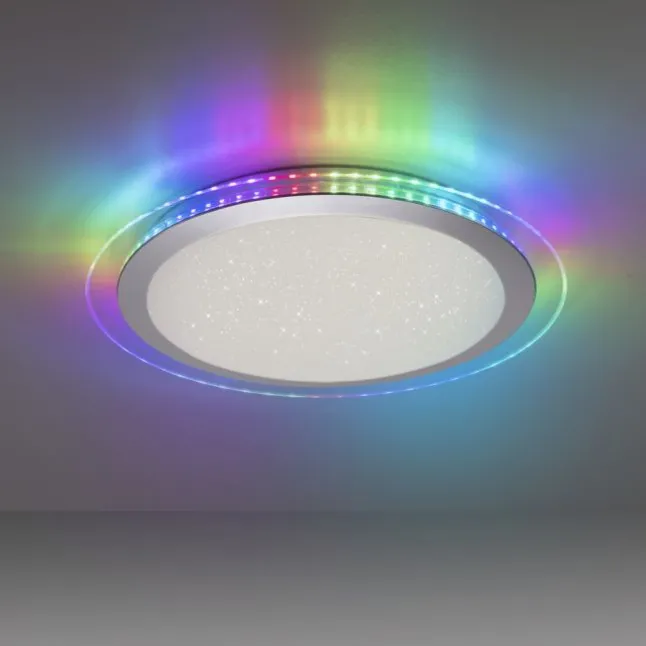 LED Deckenleuchte flach 45x45cm rund weiß dimmbar Farbspiel CCT LED Panel