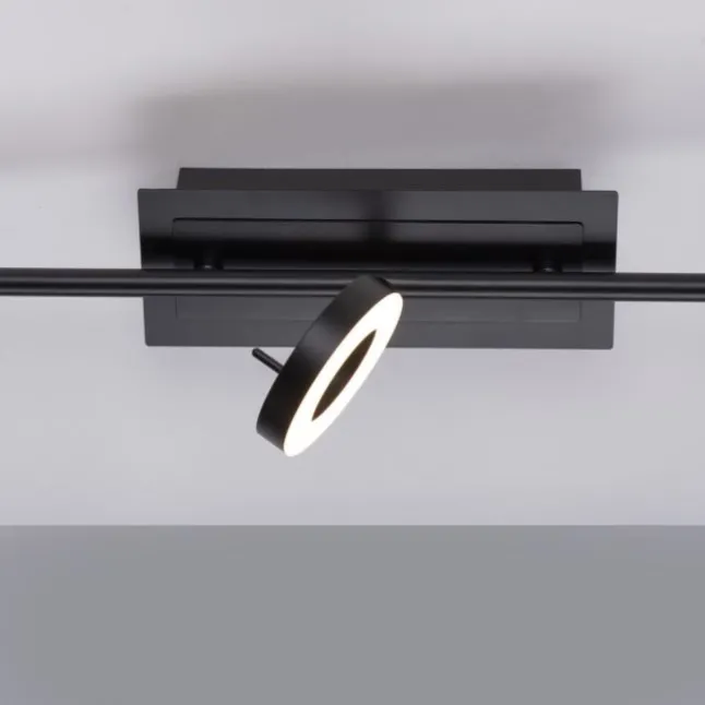 LED Deckenleuchte 3 flammig anthrazitfarbig drehbar IP44 warmweiß