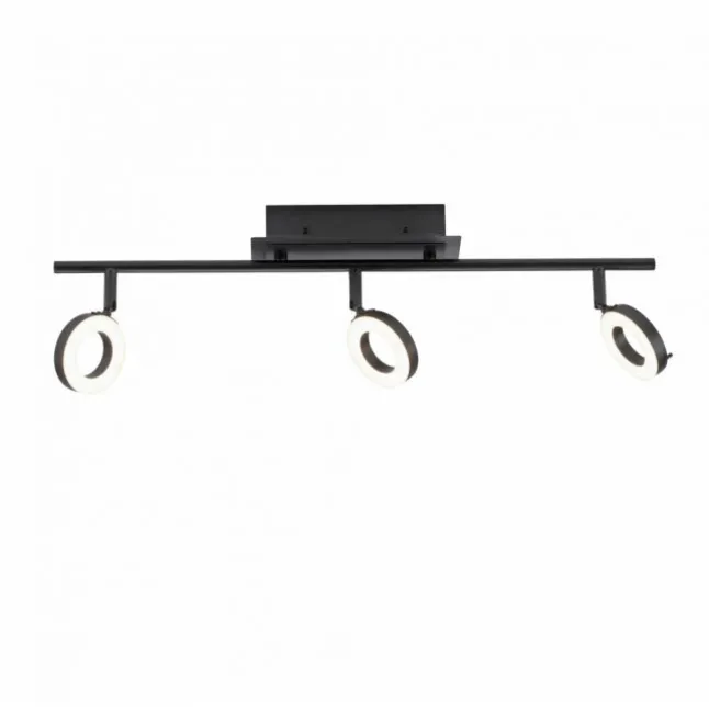 LED Deckenleuchte 3 flammig anthrazitfarbig drehbar IP44 warmweiß
