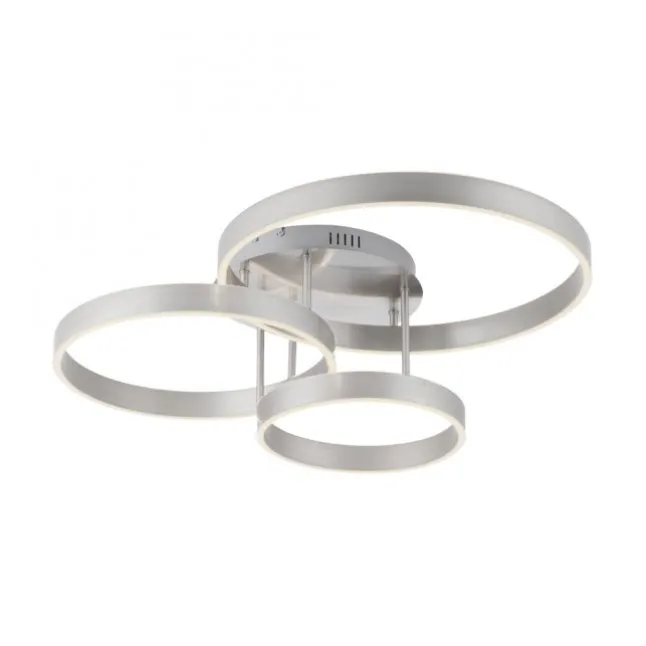 LED Deckenleuchte 3 flammig silber Up- Downlight dimmbar Fernbedienung