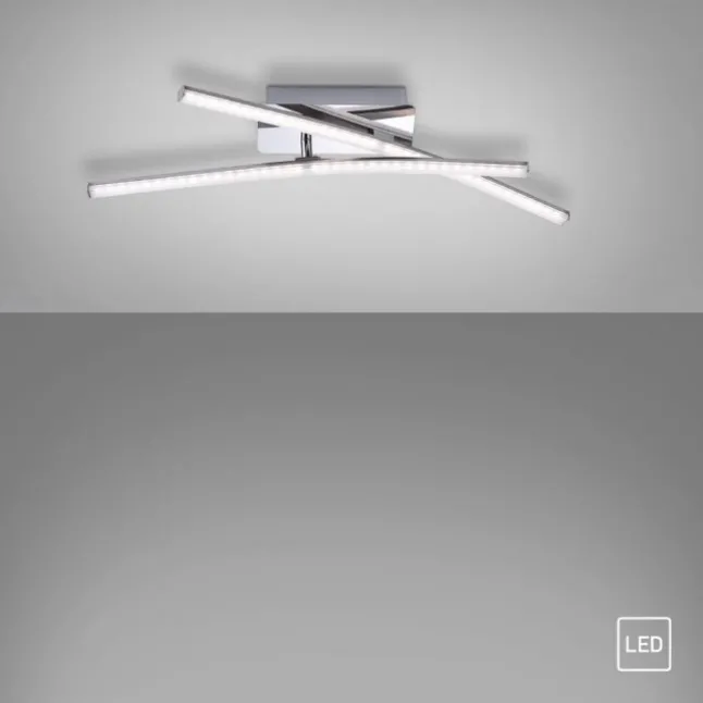 LED Deckenleuchte, Flur, Wohnzimmer, chrom, filigran, modern