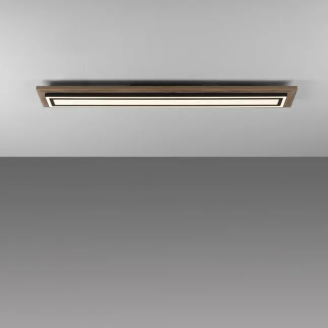 LED-Deckenleuchte, Holzoptik, dimmbar, Fernbedienung, CCT