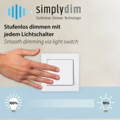 LED Deckenleuchte MIKADO, schwarz, rechteckig, dimmbar, Memoryfunktion