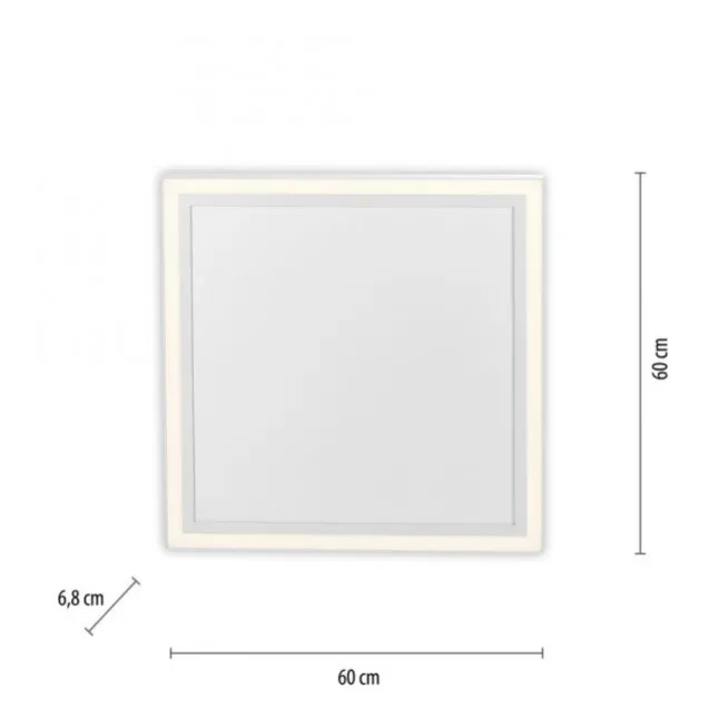 LED Deckenleuchte mit Infarot Heizung eckig weiß Fernbedienung