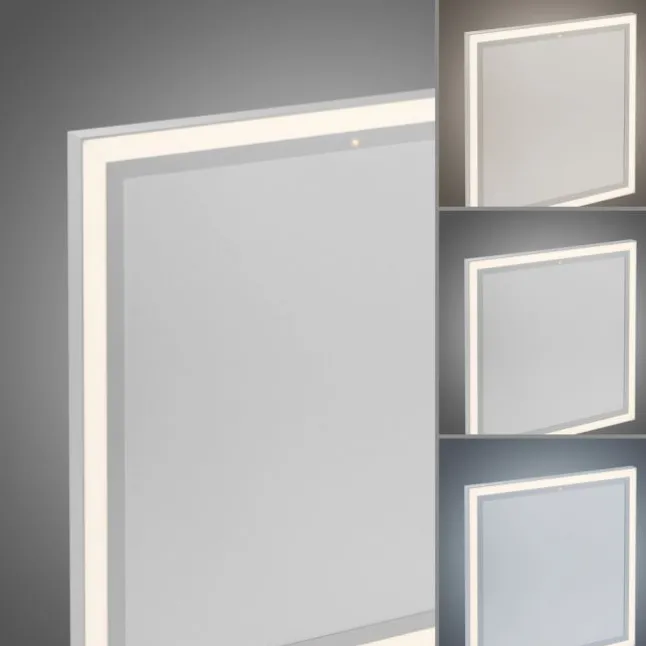 LED Deckenleuchte mit Infarot Heizung eckig weiß Fernbedienung