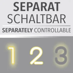 LED Deckenleuchte quadratisch schwarz weiß schaltbar warmweiß Licht