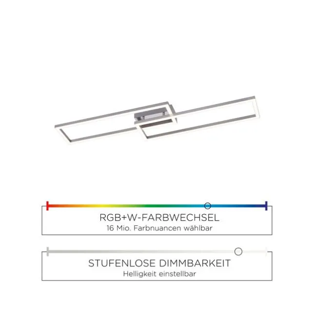 LED Deckenleuchte, Rahmenleuchte quadratisch, Smart Home fähig
