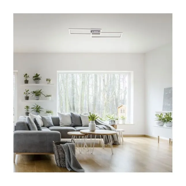LED Deckenleuchte, Rahmenleuchte quadratisch, Smart Home fähig