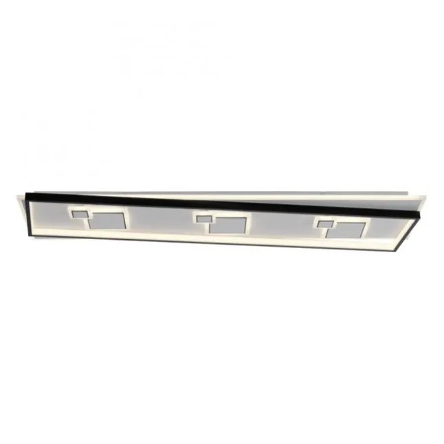 LED Deckenleuchte rechteckig schwarz weiß schaltbar warmweiß Licht