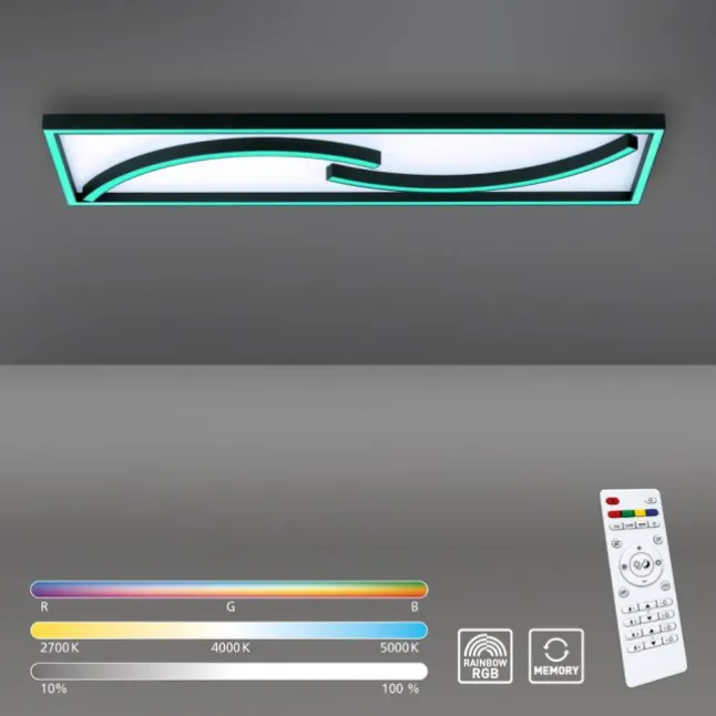 LED Deckenleuchte rechteckig Lichtszenen dimmbar Memoryfunktion