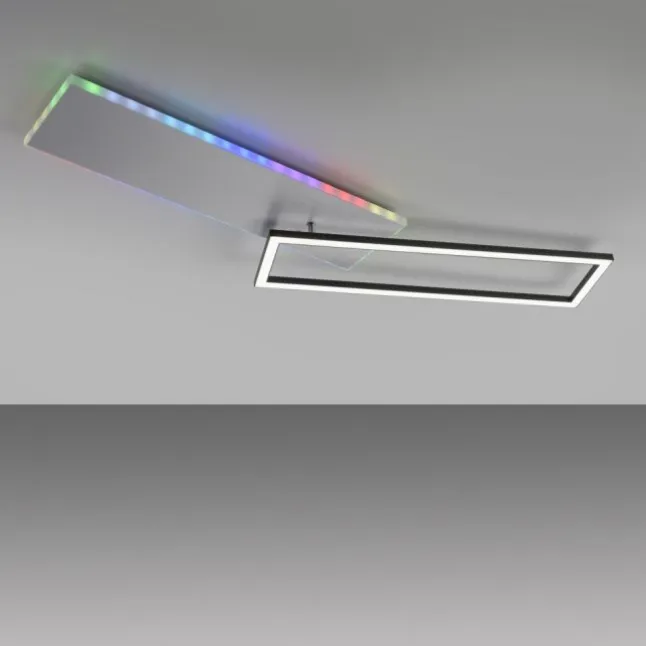 LED Deckenleuchte rechteckig aluminium CCT dimmbar Rainbow RGB