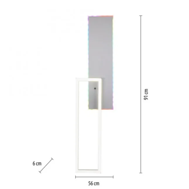 LED Deckenleuchte rechteckig aluminium CCT dimmbar Rainbow RGB