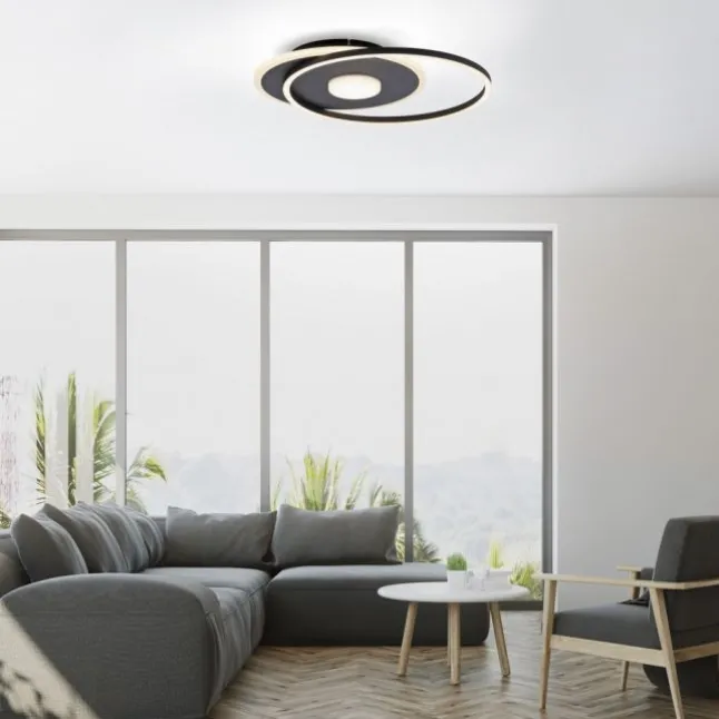 LED Deckenleuchte rund Switchmo schwarz 3 Stufen Dimmung modern