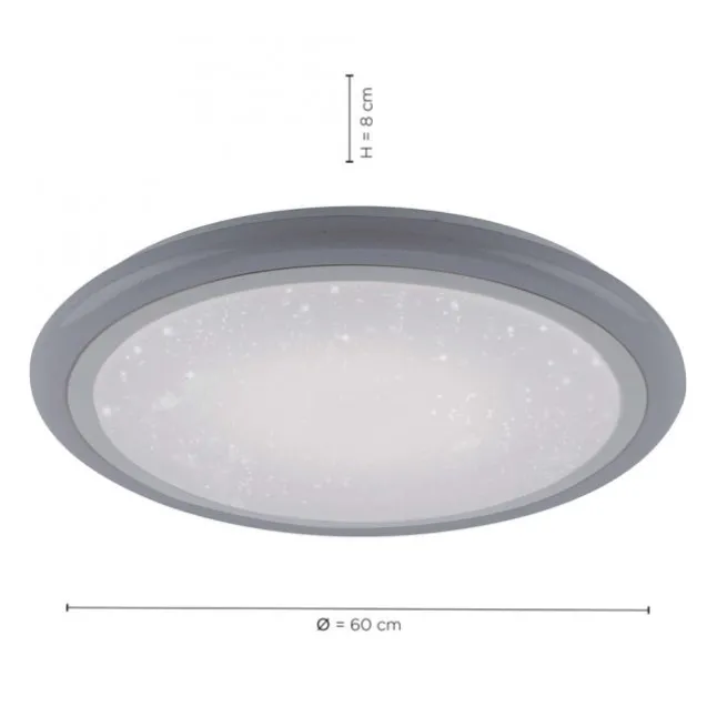 LED Deckenleuchte, rund, weiß, Sternenhimmeloptik, Ø 60cm, dimmbar