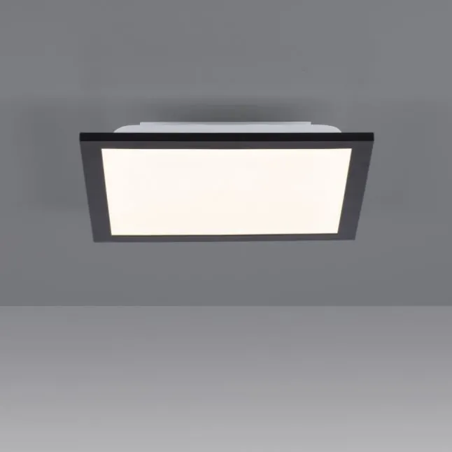 LED-Deckenleuchte, schwarz, eckig, flach, Innenleuchte